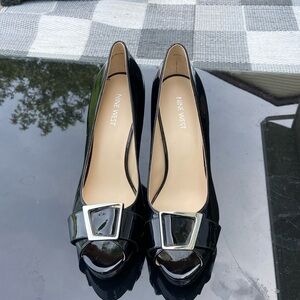 Black patent leather Nine West shoes - maybe worn once.  Can no longer wear